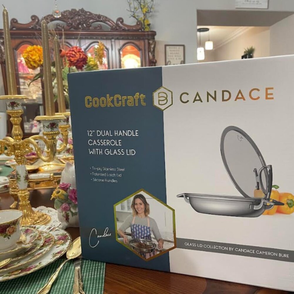 CookCraft Candace - 12" Dual Handle Casserole w/Glass Lid (Brand New)